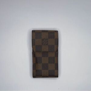 Louis Vuitton Damier Brown Ebene Canvas/Leather Monogram Cigarette Holder/Case